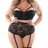 Women Lingerie Corset Lace Underwire Racy Muslin Two Piece Sleepwear Underwear