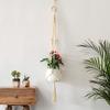 Handmade Weaving Cotton Plant Hanging Basket Rope Macrame Basket Cord Garden Hanging Basket Holder Houseplant Display Rope