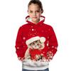Christmas Santa Claus Fall and Spring Girl Hoodie Long Sleeve Girl Sweatshirt Fashion Kids Pullover