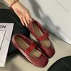 Comemore Soft Sole Single Shoes Temperament Ballet Flat Mary Jane Women's Shoe 2025 Spring Autumn Casual Versatile Slip On Flats