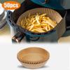 50Pcs Air Fryer Disposable Paper Liner, Premium 16cm/6.3 Inch Non-Stick Air Fryer Liners Baking Paper for Baking and Roasting