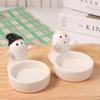Cute Ghost Candlestick Ceramic Candle Holder Elegant Tealight Candlestick  Home Desktop