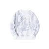 All Over Print Crew Neck Loose Sweatshirt Women Tops Snow-White 162417732-3