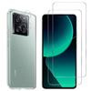 Case and Tempered Glass - Phonillico - Xiaomi 13T/13T PRO - Soft Silicone - Transparent - Scratch Resistant