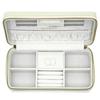[Q0144] - Light Gray 'Victoria' Zipped Jewelry Box - 24x12x7 Cm