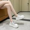2025 New Thick-soled Leather Little White Shoes Women's Autumn Sports Shoes Korean Version Inner Height-increasing Casual Board Shoes Women's St