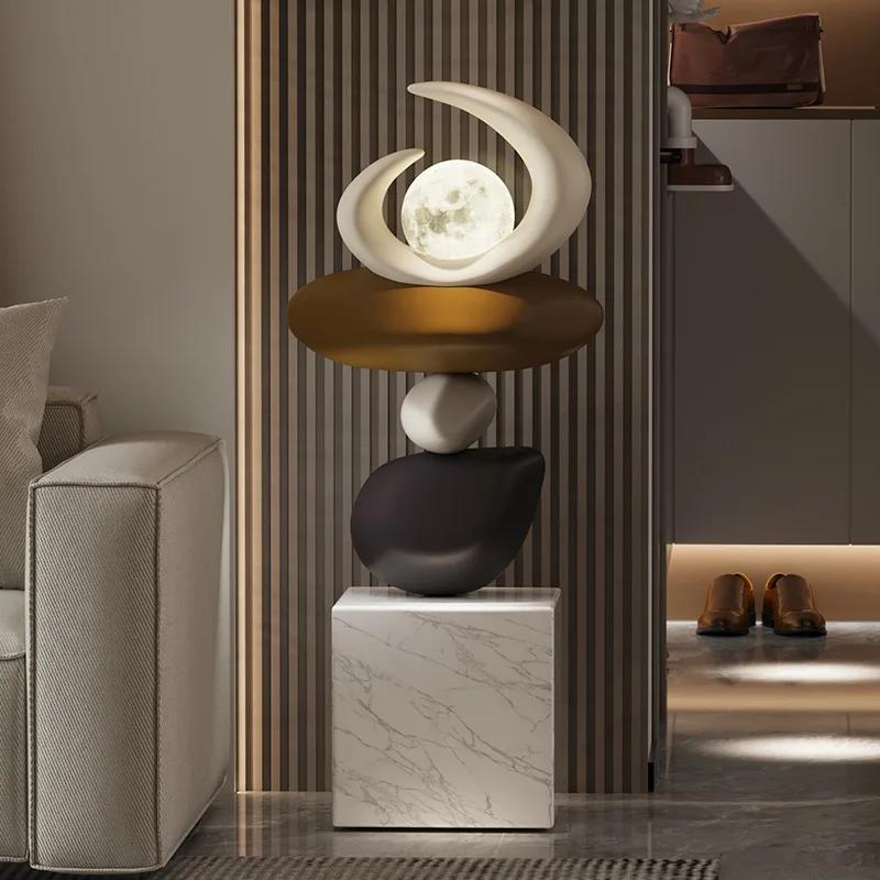 Large Floor Lamp Living Room Office Decorations Nordic Home Decor Sculptures & Statuette Aesthetic Interior Accessories