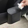 Car Trash Bin Hanging Vehicle Garbage Dust Case Storage Box Black ABS Square Pressing Type Trash Can Auto Interior