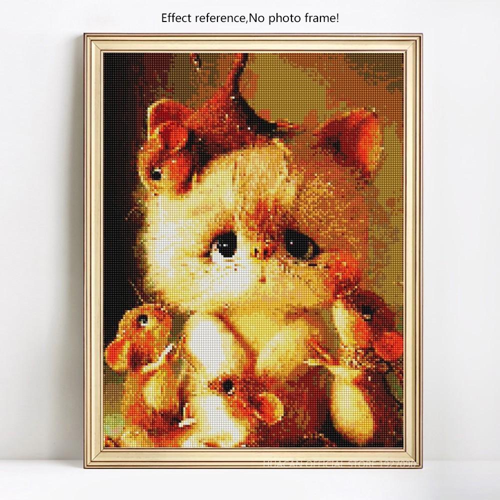 Diamond Animals Full Round Drill 5d Diamond Painting Cat Arrivals Crystal Embroidery Cross Stitch