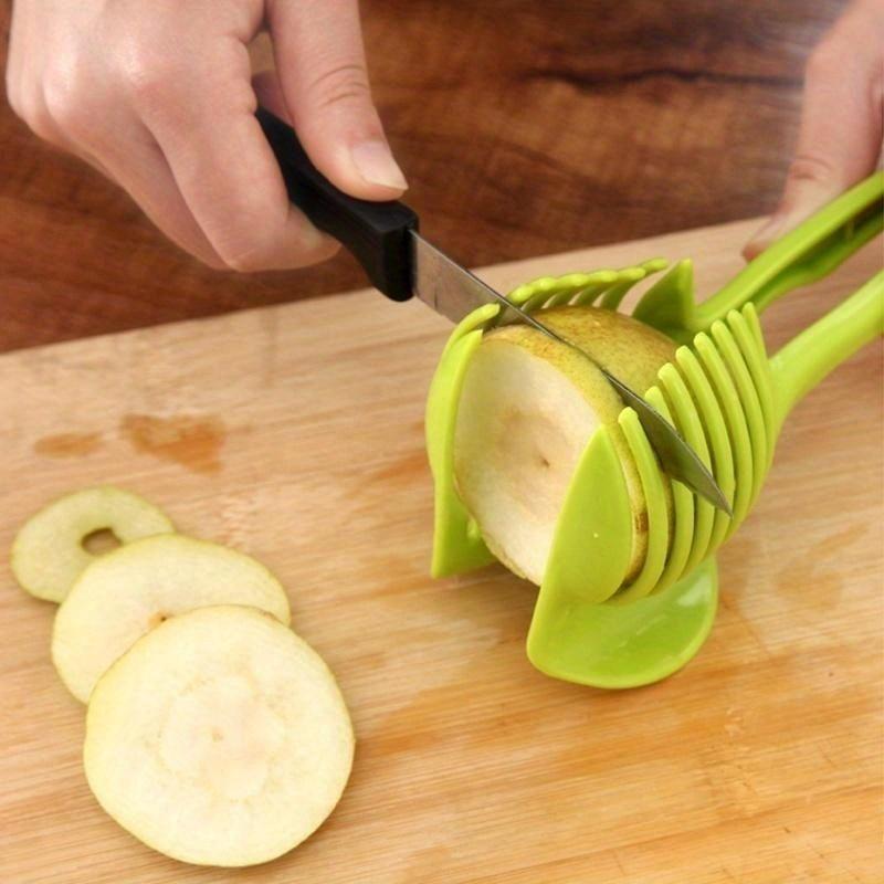 Plastic Food Clip Lemon Tomato Slicer Vegetable Cutter Kitchen Accessories Grater Form for Cooking Knife Kitchen Gadgets