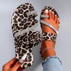 Fashion Ladies Shoes 2024 High Quality Outdoor Women's Slippers Mixed Colors Leopard Print Sequins Open Toe Low-heeled Toe Set Slippers