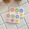 Round Colorful Thank You Stickers - 6 Sheets for Sealing and Decorating Cards and Photos