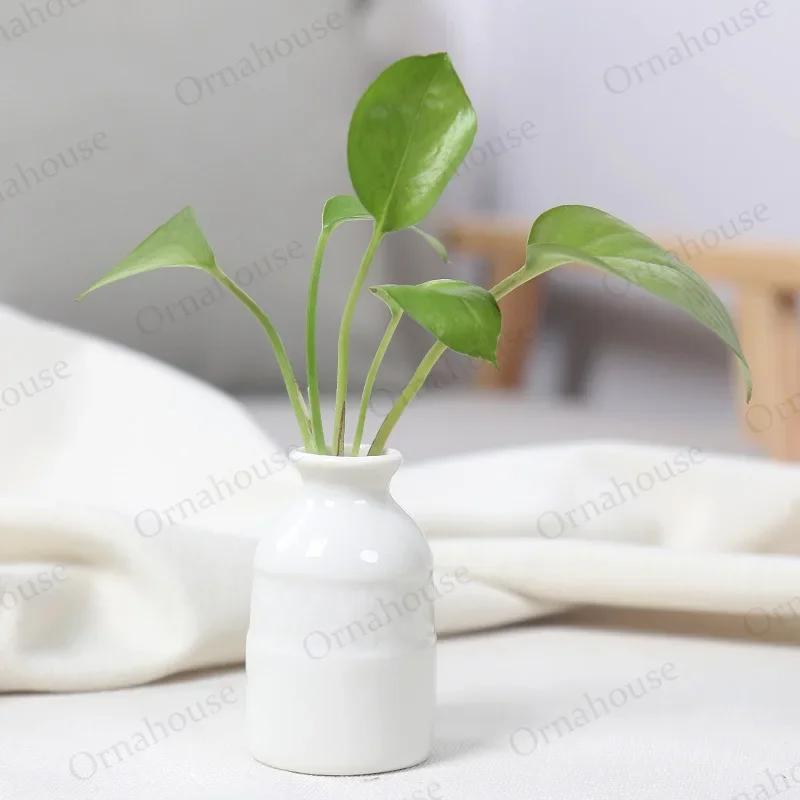 1PC Nordic Style Mini Modern Flower Vase Home Decoration Living Room Ceramic Home Decoration Floreros Vintage Flower Pot Vases