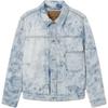 Levis Simple Comfortable Versatile Casual Washed Denim Jacket Men Jackets Blue White 0016W-0002