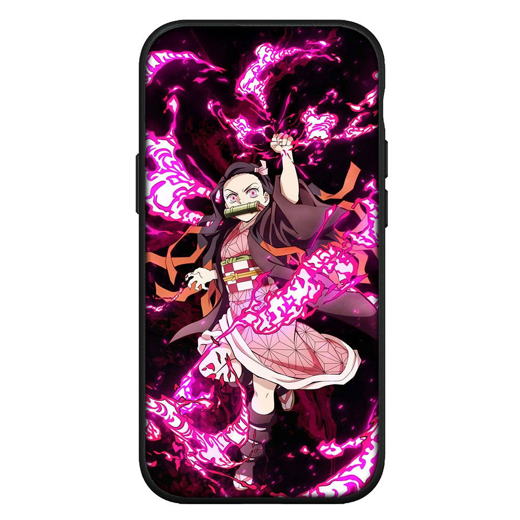 For iPhone 16 15 Xiaomi Redmi Note 14 13 12 11 Pro Max X 16e Samsung Galaxy S25 S24 S23 Moto OPPO Huawei Anime Demon Slayer Tanjirou Nezuko Phone Case