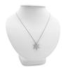 Women Frozen Snowflake Necklace Christmas Gift Silver Plated Rhinestone Crystal Pendant Chain