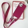 Crossbody Necklace Strap Lanyard Matte Silicone Case For iPhone 14 Pro Max 11 12 13 Mini XR X XS 6S 7 8 Plus SE Shockproof Cover
