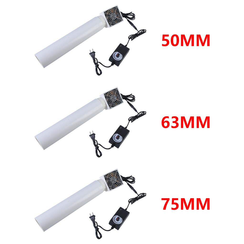 Efficient 12V Duct Ventilation Fan Small Mixing Flow Pipe Fan 50mm/63mm/75mm For Kitchen Bathroom Indoor Air Extraction