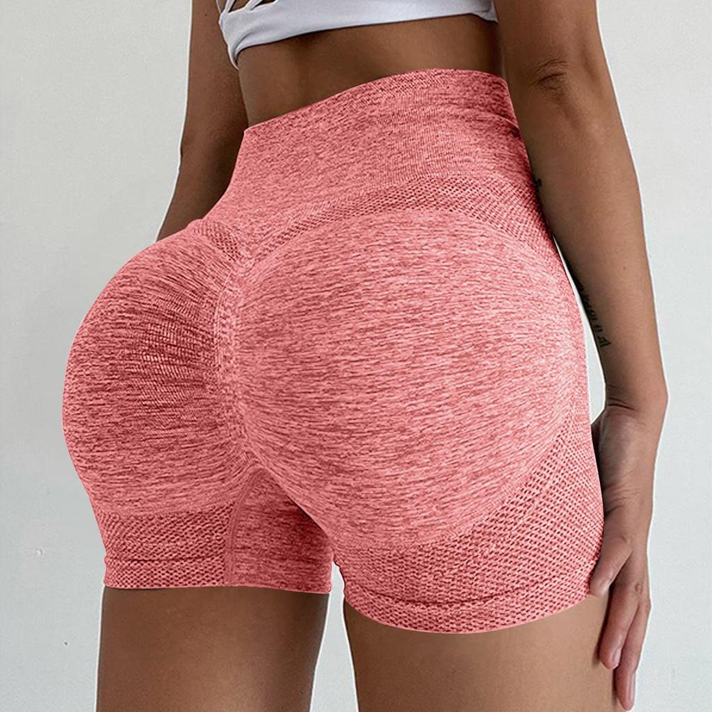 Women's Seamless Tight Fitting High Waisted Casual Shorts, Sports Yoga Shorts, Fitness Pants