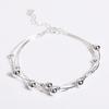 High -Quality 925 Sterling Silver Jewelry Fashion Fresh Beauty Smooth Small Round Female Popular Bracelet Sb56