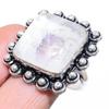 Natural Rainbow Moonstone Gemstone 925 Sterling Silver Gift Ring Size 9 C6r05