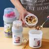 Fresh-keeping Food Container Salad Yogurt Box Container For Cereals Double-layered Portable Travel Storage Jars Kitchen Accessor