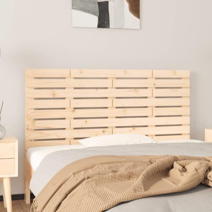 824728 vidaXL Wall-mounted Headboard 126x3x63 Cm Solid Pine Wood