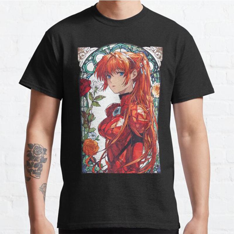 100% хлопок Neon Genesis Evangelion Ретро летние мужские футболки с принтом гитары повседневные мужские футболки