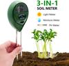 3in1 Soil PH Meter Moisture Monitor Acidity Detector Fertility Soil Tester Outdoor Flowers Potted Plants Garden Instrument Tool