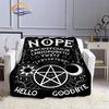 Satanic Gothic Witchcraft Blanket Ouija Board with Hands Occultism Flannel   Soft Four Seasons Portable Camping