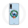 Case for Samsung Galaxy A02 Stitch Snow Merry Christmas Blue