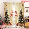 2pcs 2D Flat Printing Merry Christmas Drapes Merry Christmas Gifts Tree Polyester Without Electricity Family Party for Room