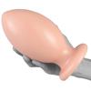 Ifukens Dildo for Thick Anal Anal Expansion Soft Dildo with Suction Extra Thick Size Oval Bud Shaped Anal Plug Anal Male Anal Anal Soft PVC Skin