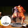 Chicken Holder Non-Stick BBQ Tool Stainless Steel Vertical Roaster Chicken Stand for Camping