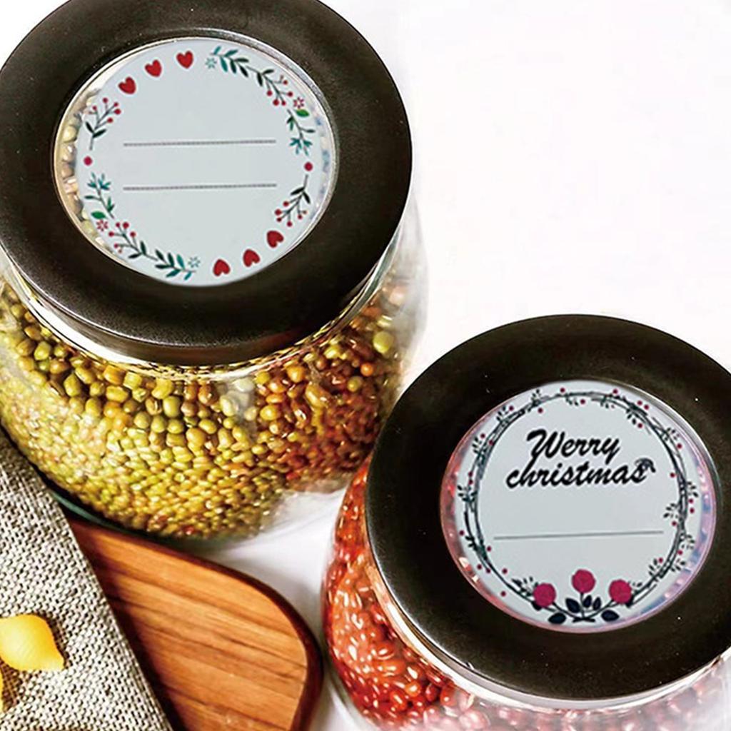 Self-Adhesive Labels 5cm Round Stickers Canning Labels Jar Labels Food Labels Cosmetics Labels Writeable Label for Craft
