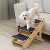 Wooden Pet Stairs Ramp Cats Convertible Slope Scratching Board Foldable Non-Slip 3 Steps Portable Pet Ladder for Dogs