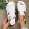 Women's Woven Toe Flat Sandals Comfortable & Casual Summer Beach Shoes Large Sizes Available