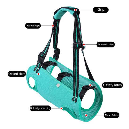 Dog Lift Harness Full Body Support Rehabilitation Dog Sling Carrier Recovery Dog Lifter Vest for Old Joint Injuries Arthritis Disabled Dogs Walk