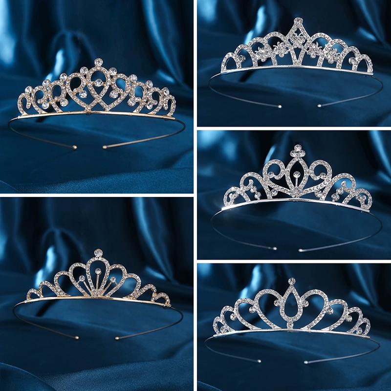 Women Sweet Wind Princess Tiara Birthday Party Crown For Performance Party Decorative Crown