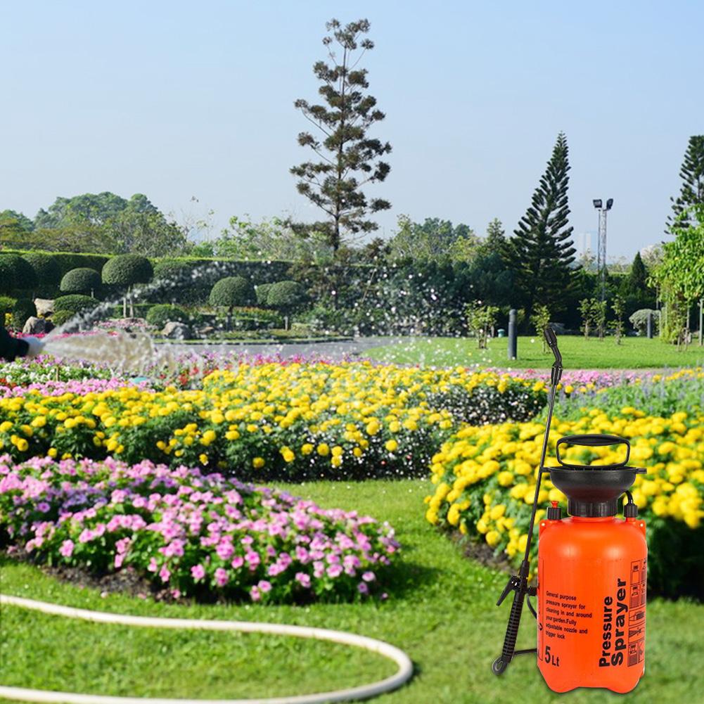 5L Garden Pressure Sprayer Water Pump Pressure Sprayer 2 Spray Modes Plant Spray Bottle Adjustable Strap for Lawn Garden