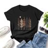 Womens Camping Gaphic Tree Scene Forest Hiking Trendy Women 3D Print T Shirt Graphic Shirt Casual Short Sleeved Female Tee T-Shirt