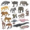 Simulation 17Pcs South American Non-Animal Model Set Sloth Anteater Jaguar Zebra Lion Elephant Ornament