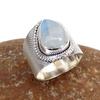 Rainbow Moonstone Solid 925 Sterling Silver Women Boho Designer Handmade Women Ring Wedding Gift Jewelry
