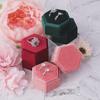 Velvet Hexagonal Jewelry Box for Rings and Earrings - High-End Gift Box