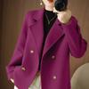 Woolen Coat Women's Short Autumn and Winter Small Loose Outer Suit Collar Woolen Coat