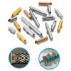 25Pcs/Pack Crimp End Caps Slider Clasp Buckles Tubes Diy Bracelet Connectors Loom Findings for Jewelry Making Accessories