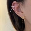 Niche Design Sense Ribbon Bow Stud Earrings Female Cute Sweet Simple Personality Fashion Versatile Earrings Earrings