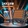 Outdoor Waterproof Stage Light 24x18W RGBWA UV 6 In 1 LED Square Par Light DJ Disco Equipment Lighting,