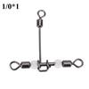 10pcs Set Durable T Shape Cross Line Fishing Swivels Connectors Accessories (1 0*1)