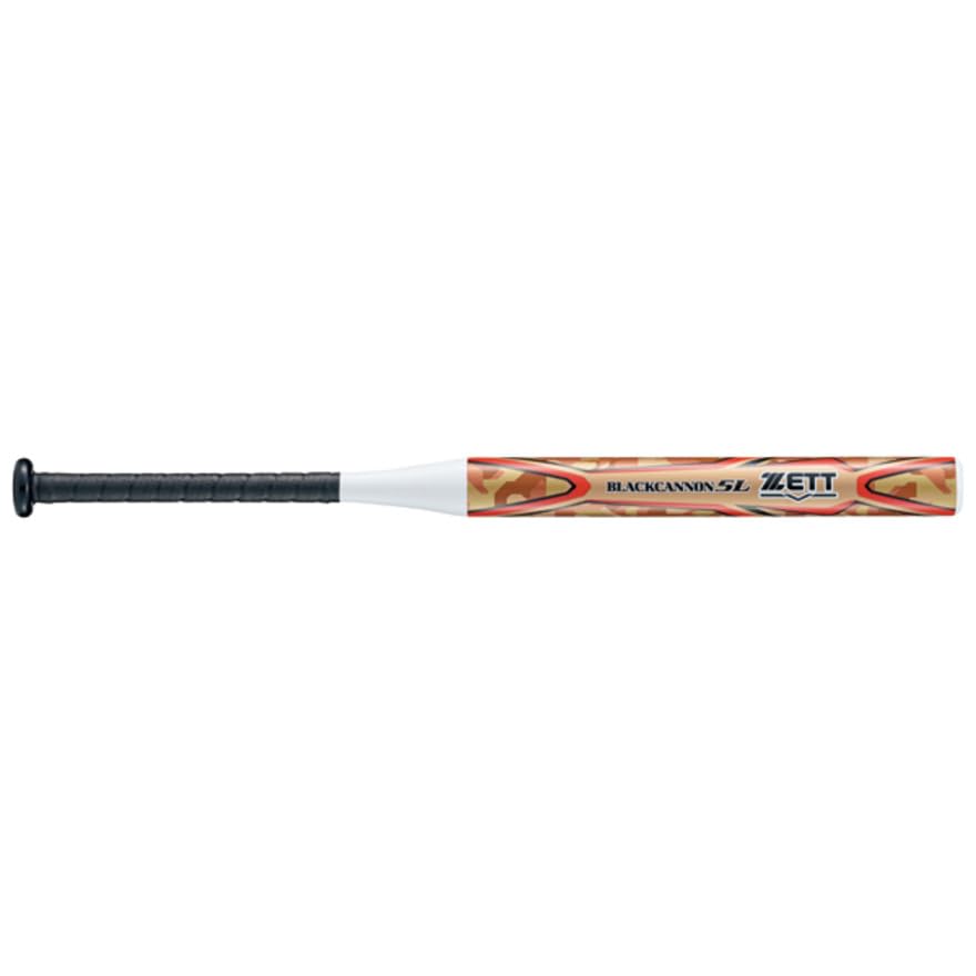 ZETT Softball Bat Black Cannon 5L FRP 78cm 560g Average Gold BCT52218 (Carbon) (8200)